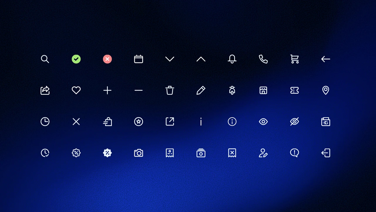 Golootlo design system iconography set